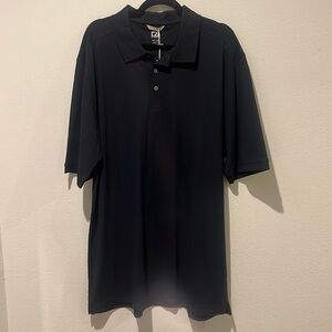 NWT Cutter and Buck Black Polo Shirt Size XXLT